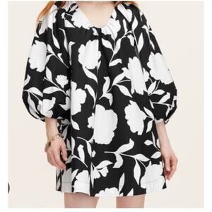NEW kate spade x Target Black+White Mini Dress Size S Poplin Long Sleeve Pockets